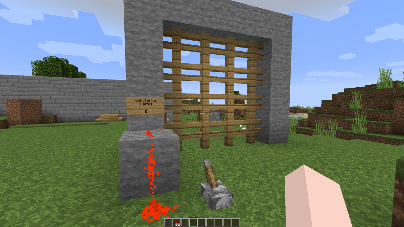 Create complex redstone contraptions such as gates with CraftBook A gate made with CraftBook